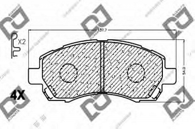 DJ PARTS bp1035 -  Комплект тормозных колодок, дисковый тормоз